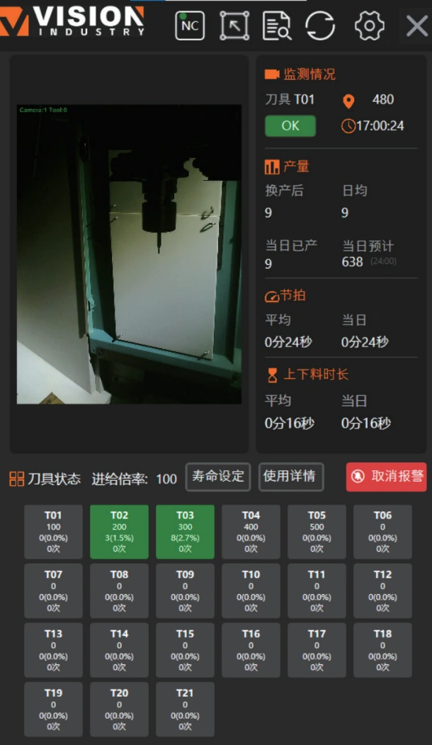 VI-G软件实时监测界面